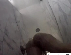 London keyes takes a hidden camera shower