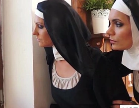 Crazy porn with monster stalking catholic nuns