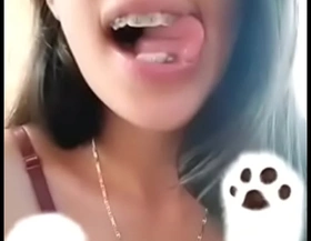 Sexy tongue play