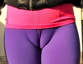 My god most perfect puffy cameltoe and huge tits on teen