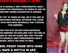 Sexy devil proxy paige with huge anal gape & bottle in ass