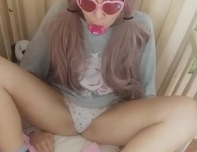 Babygirl is really insatiable he wants to please his father by sucking him hard as he does with his pacifier