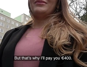 Public agent russian shaven pussy fucked for cash