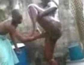 Guy bathing for a lady
